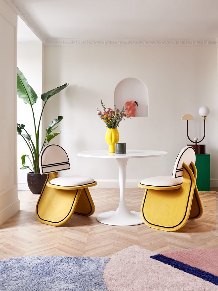 Chairs - MECO Chair - Post-Modern Upholstered Velvet Chair by Sergio Prieto - DOVAIN STUDIO