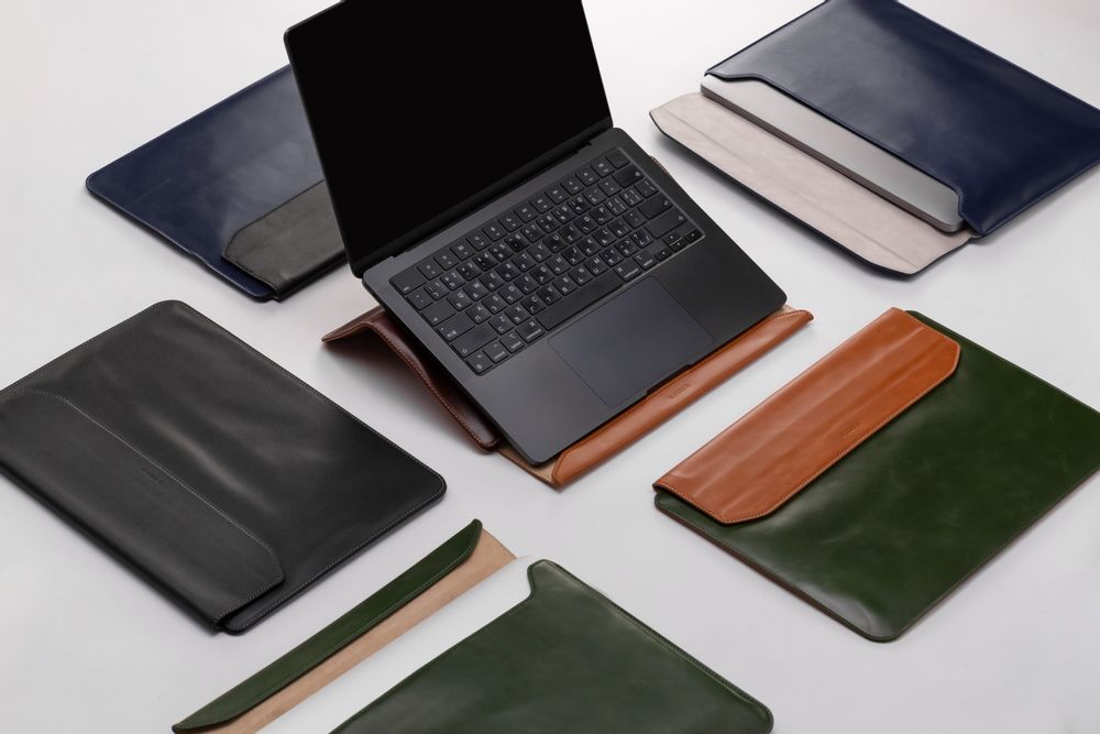 Leather goods - Fleeve Genuine Leather for Laptop Stand Book Case 13/14 - NTTPON CO LTD