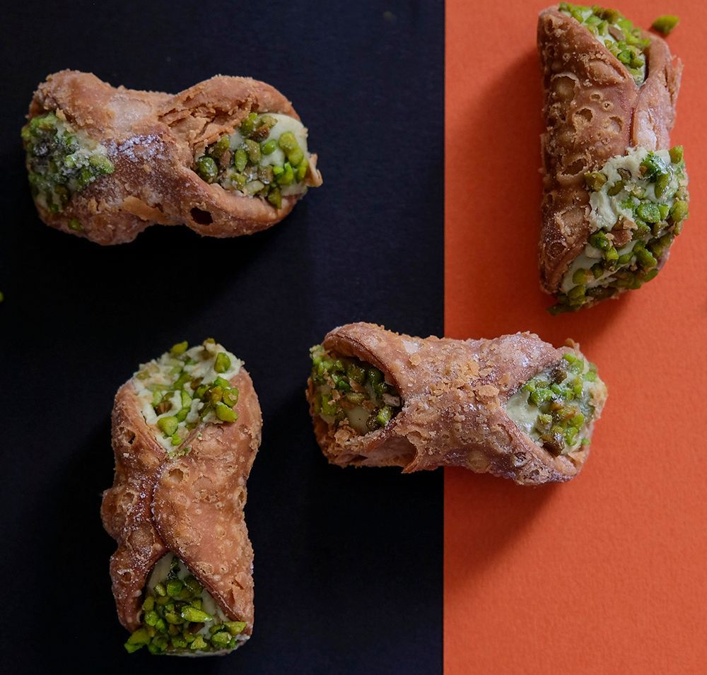Cookies - Cannoli set with pistachio cream - LES DEUX SICILES