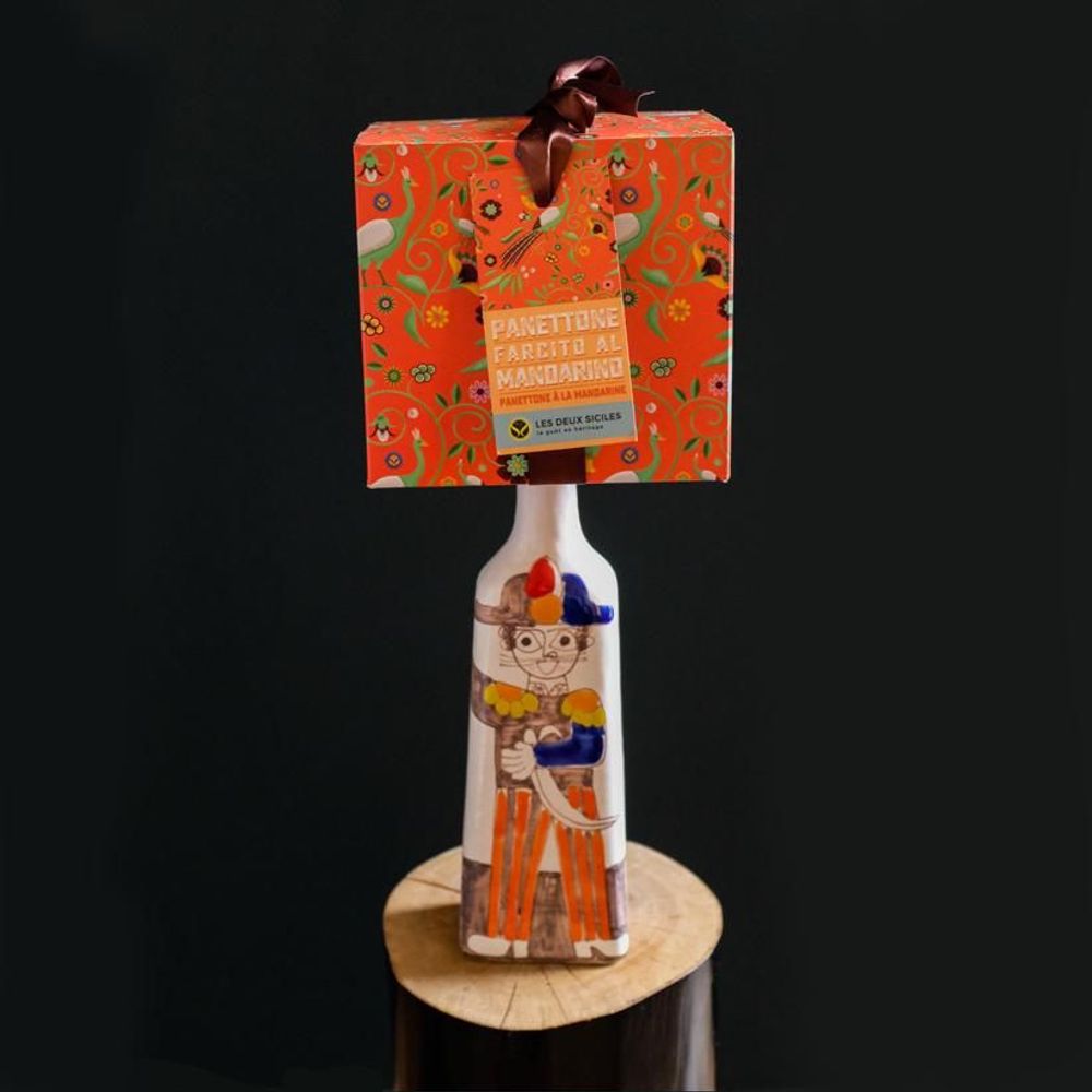 Épicerie fine - Panettone Artisanal à la crème de Mandarine, 500 gr - LES DEUX SICILES