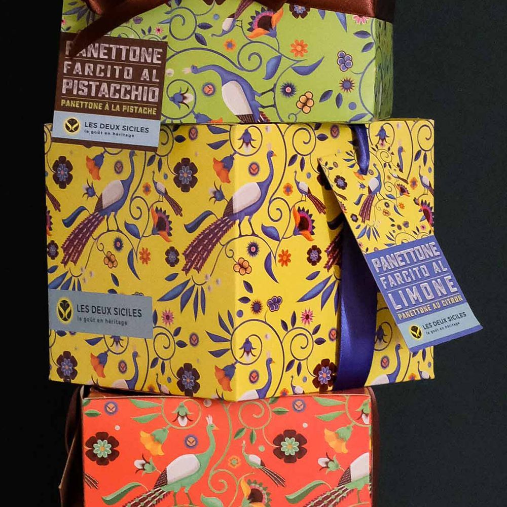 Épicerie fine - Panettone Fourré à la crème de citron - LES DEUX SICILES