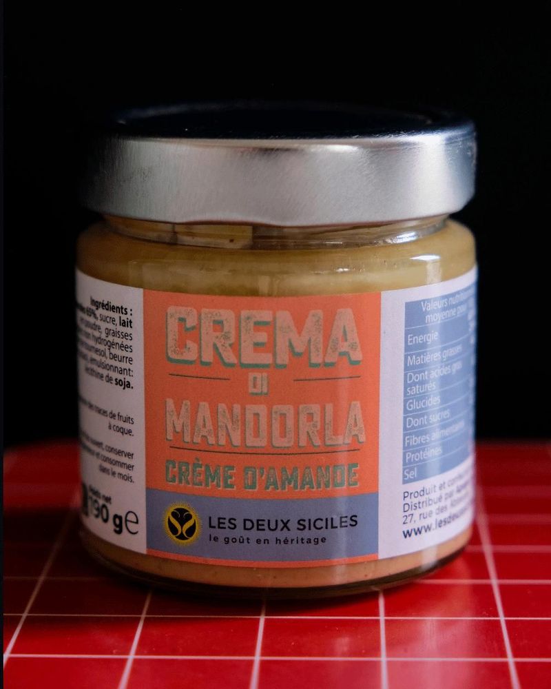 Delicatessen - crème d'amandes Siciliennes, 65% d'amandes - LES DEUX SICILES