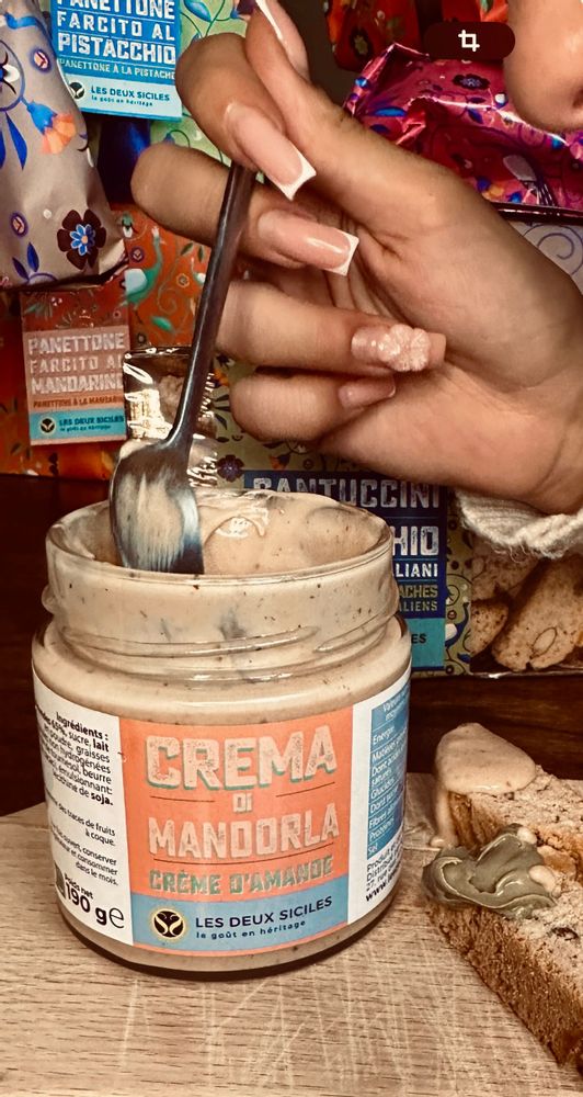 Delicatessen - crème d'amandes Siciliennes, 65% d'amandes - LES DEUX SICILES