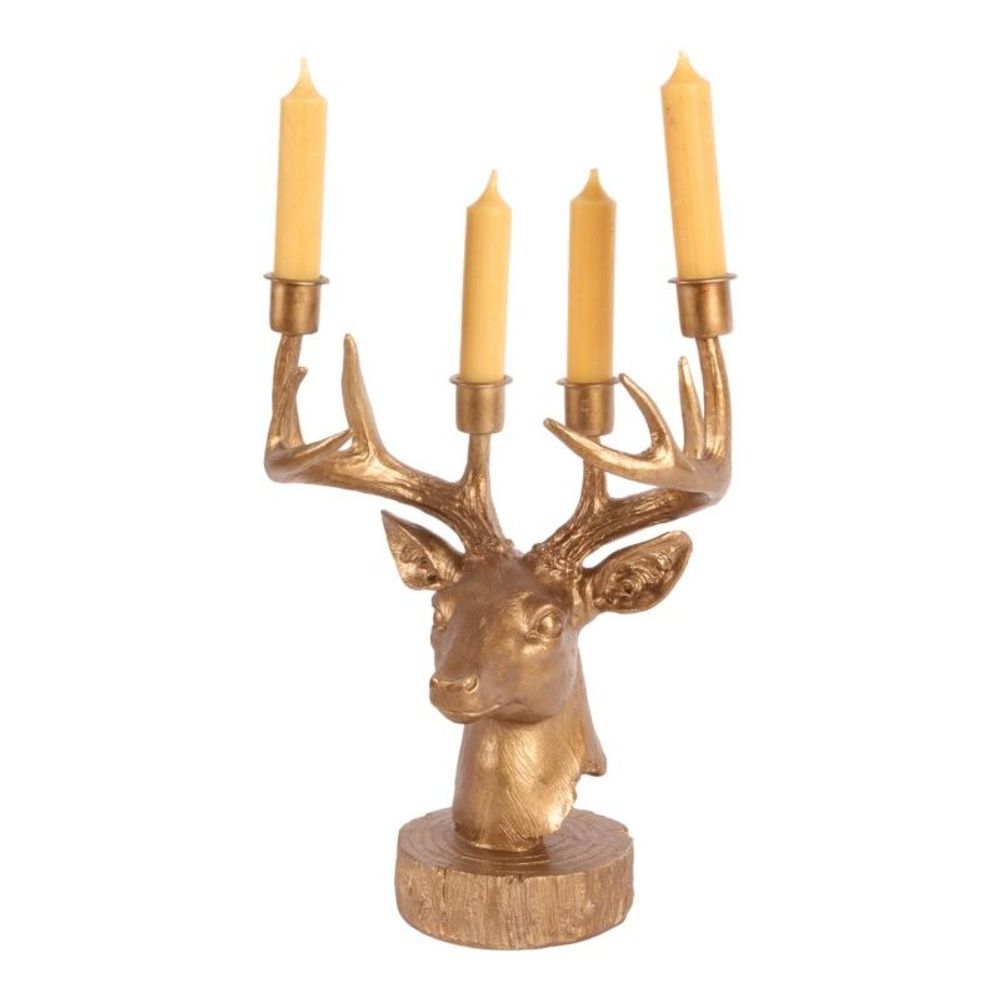 Objets de décoration - Bougeoir Cerf 31,5 cm en résine - DUTCH STYLE