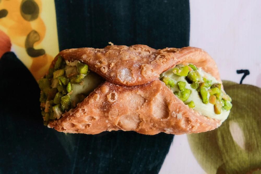 Cookies - Cannoli set with pistachio cream - LES DEUX SICILES