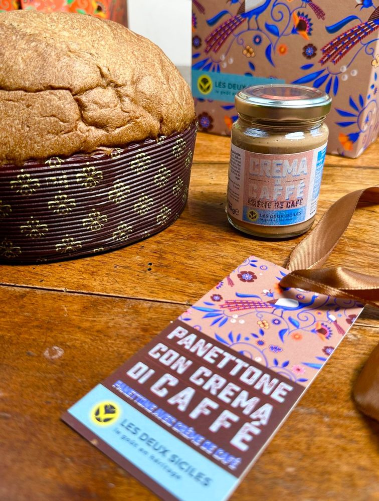 Delicatessen - Coffee panettone with coffee cream, delicious! - LES DEUX SICILES