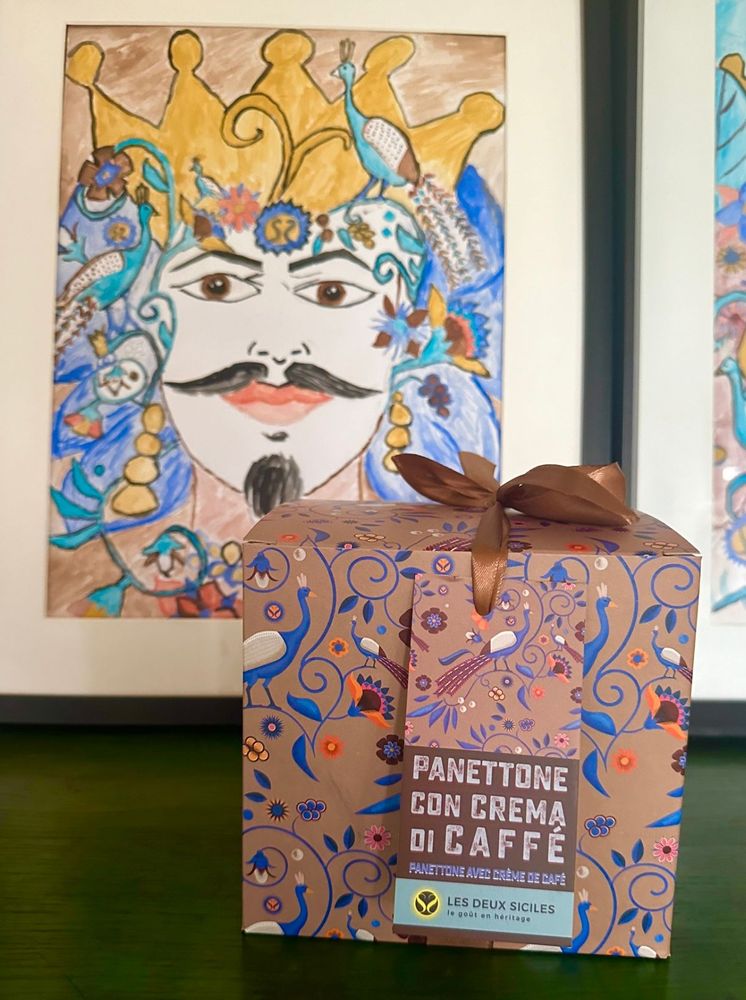 Delicatessen - Coffee panettone with coffee cream, delicious! - LES DEUX SICILES