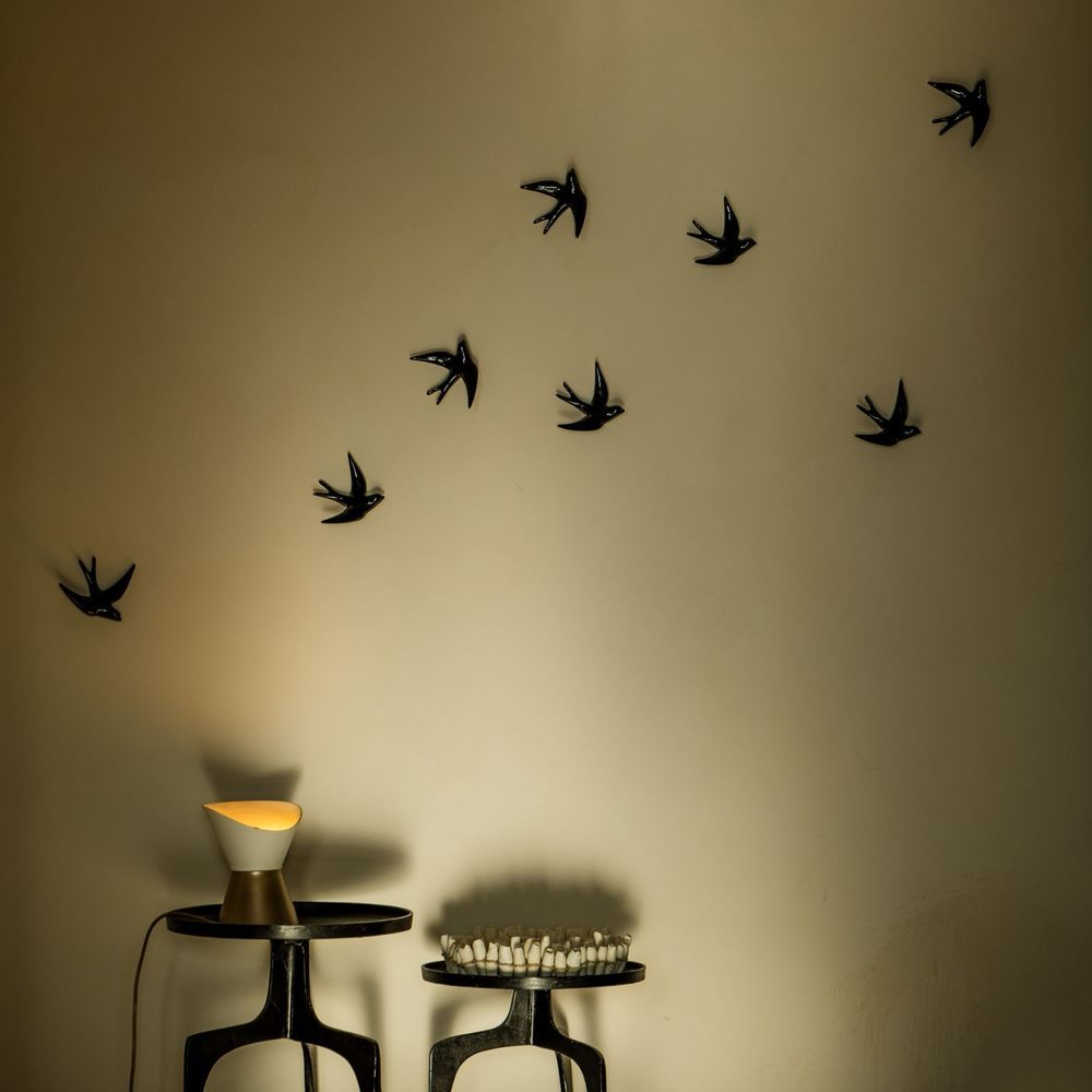 Objets de décoration - VOLAGE, hirondelle céramique - MONOCHROMIC CERAMIC
