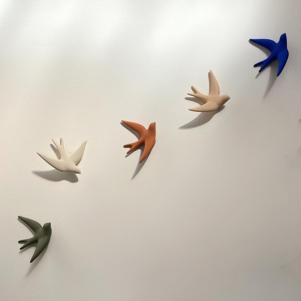 Objets de décoration - VOLAGE, hirondelle céramique - MONOCHROMIC CERAMIC