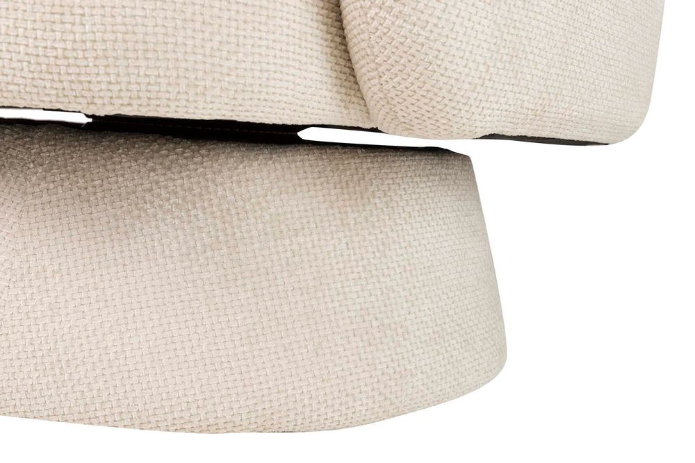 Fauteuils - FAUTEUIL PIVOTANT ALBA EN CHENILLE BIEGE 78x80x77 CM - ETHAN CHLOE