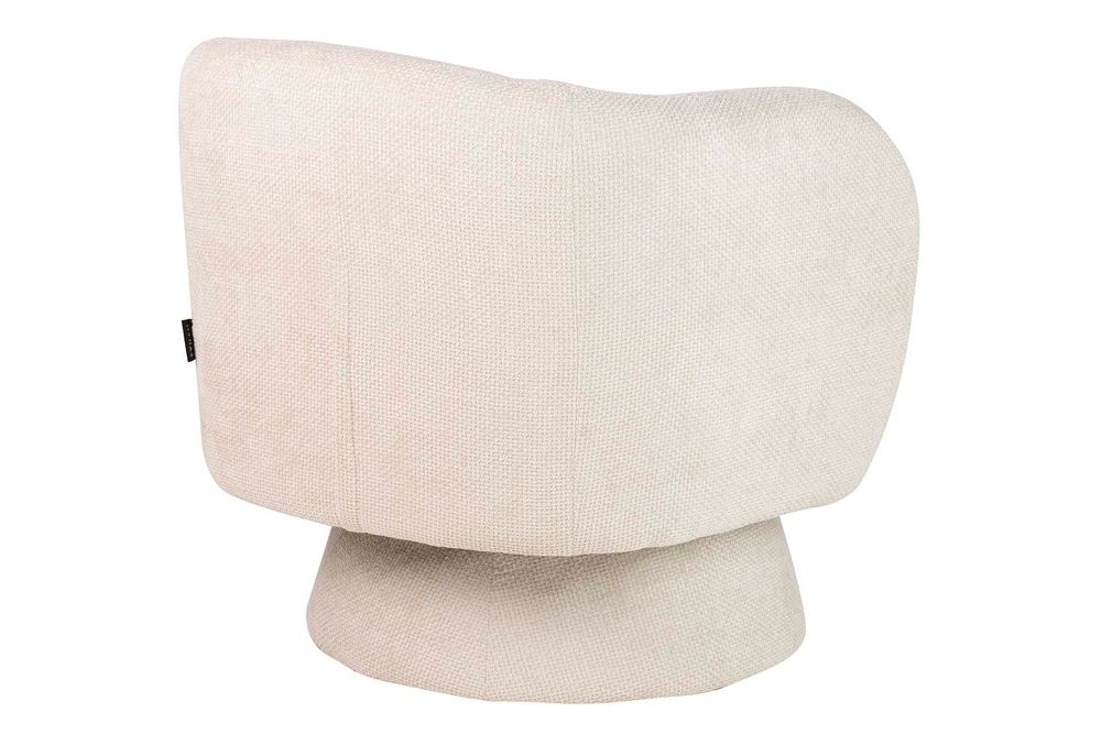 Fauteuils - FAUTEUIL PIVOTANT ALBA EN CHENILLE BIEGE 78x80x77 CM - ETHAN CHLOE