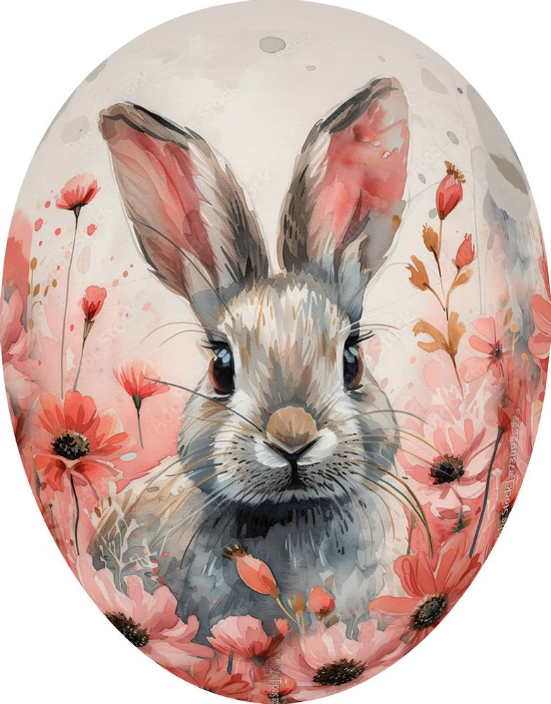 Gifts - Easter egg  'Rabbits' 18 cm - NESTLER GMBH FEINKARTONAGEN