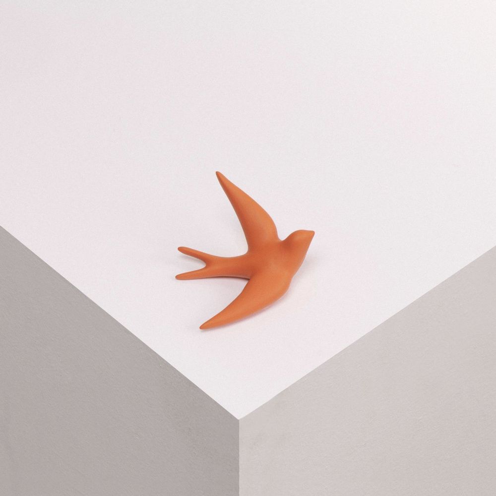 Céramique - Volage, hirondelle en céramique - MONOCHROMIC CERAMIC