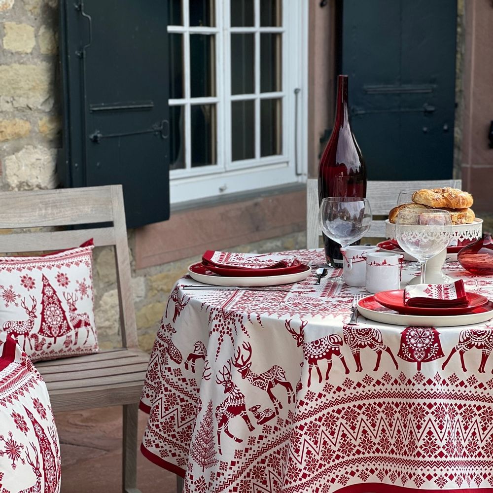 Table linen - Tablecloth - Winter stroll - BEAUVILLÉ