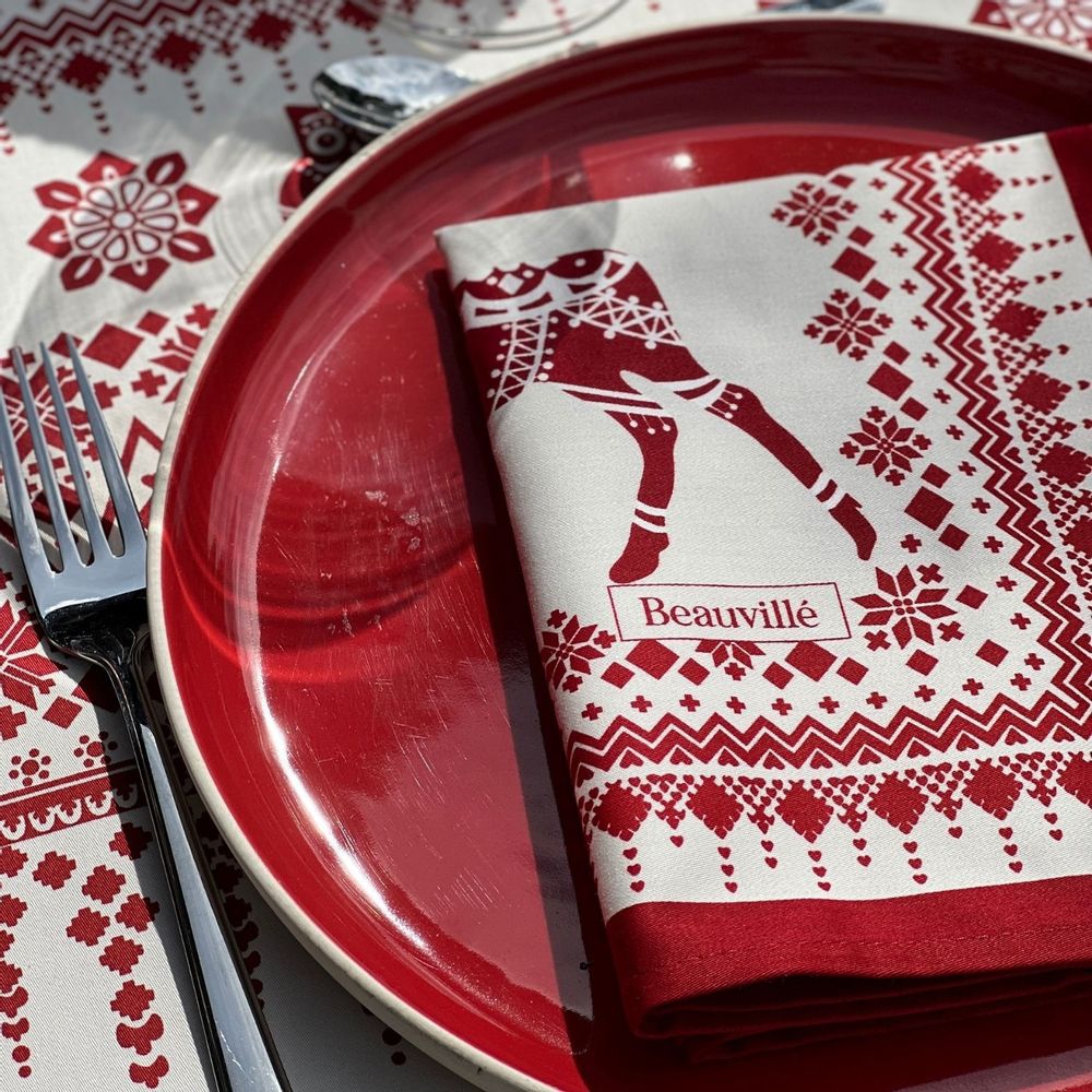 Table linen - Placemat - Winter stroll - BEAUVILLÉ