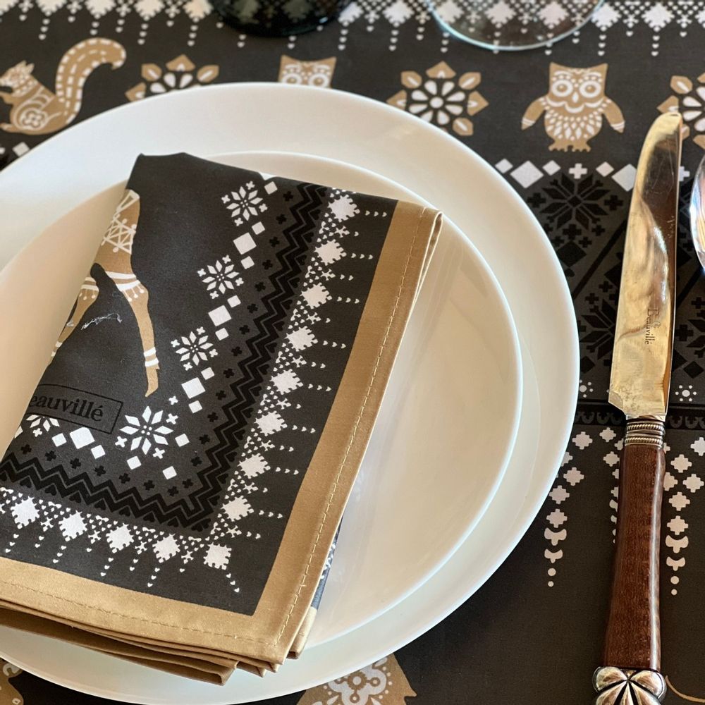 Table linen - Placemat - Winter stroll - BEAUVILLÉ