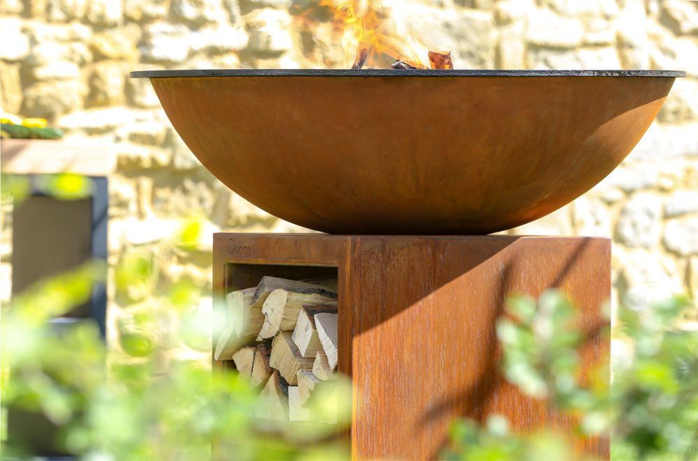 Barbecues - Brasero Quoco Piatto Large Corten - PLANET OUTDOOR