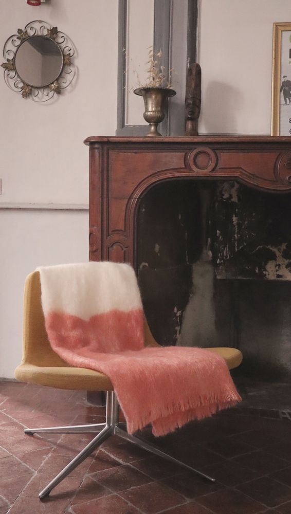 Throw blankets - 100% mohair throw - L'ATELIER MARGAUX M