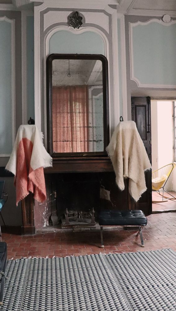 Throw blankets - 100% mohair throw - L'ATELIER MARGAUX M