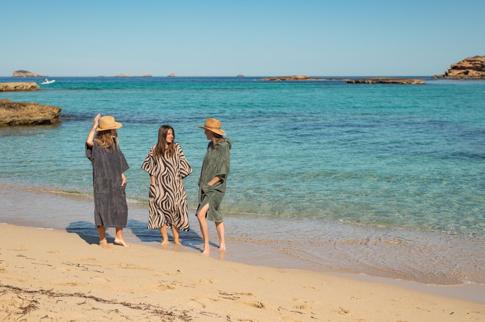 Serviettes de bain - Poncho bain Luxe BIO - Sauge - ATELIER DUNE