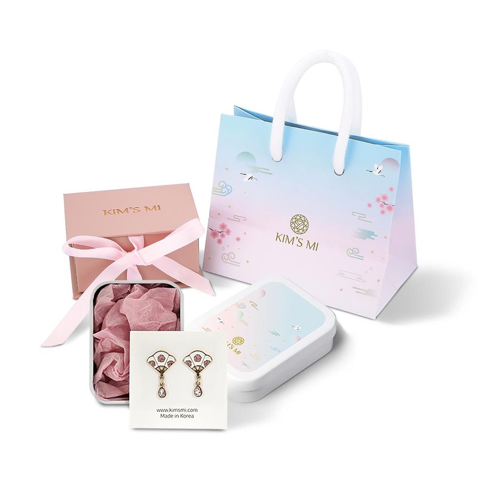 Bijoux - boucles d'oreilles Camellia Fan - KIM'S MI