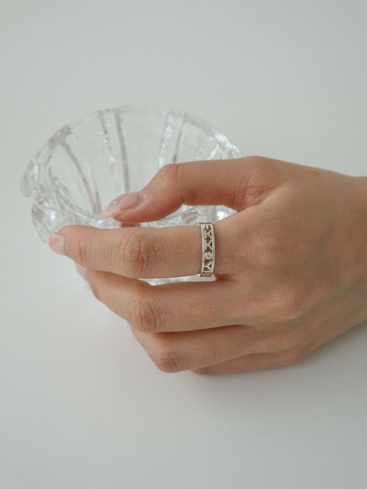 Jewelry - Hangul Free-size Open Ring Silver - KIM'S MI