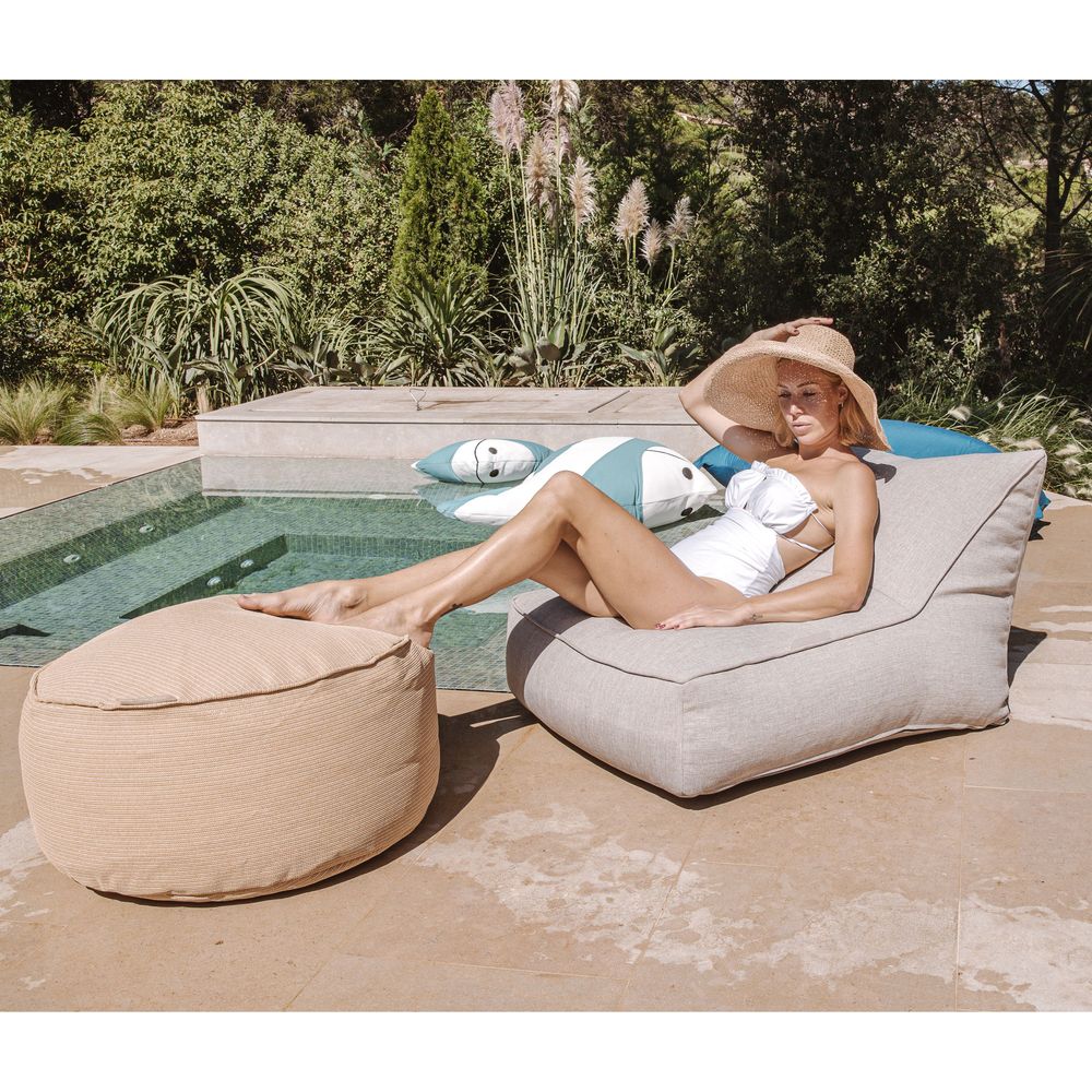 Fauteuils de jardin - Bain de soleil Pug extérieur déhoussable effet lin - MX HOME