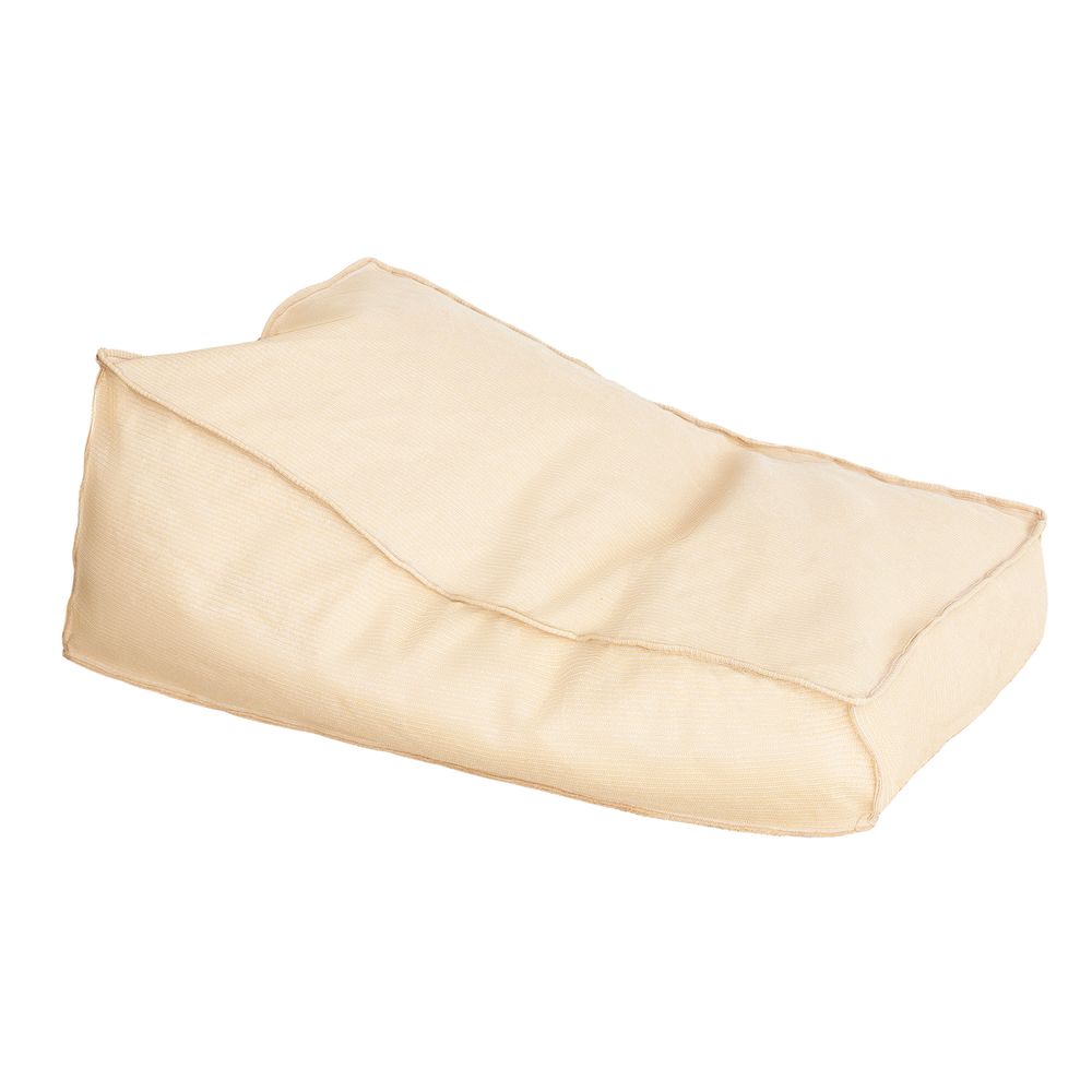 Transats - Bain de soleil extérieur flottant déhoussable en tissu effet raphia - MX HOME