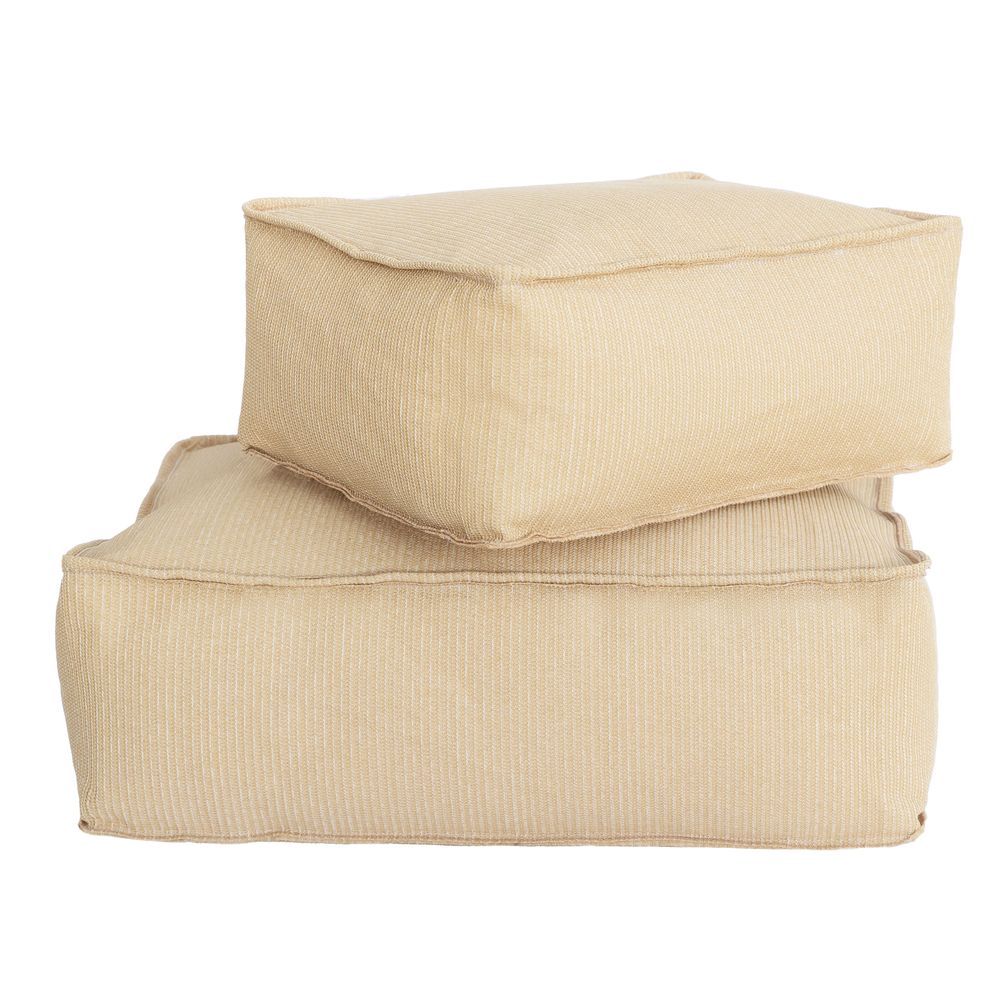Equipements espace extérieur - Coussin de sol extérieur en tissu effet raphia S - MX HOME