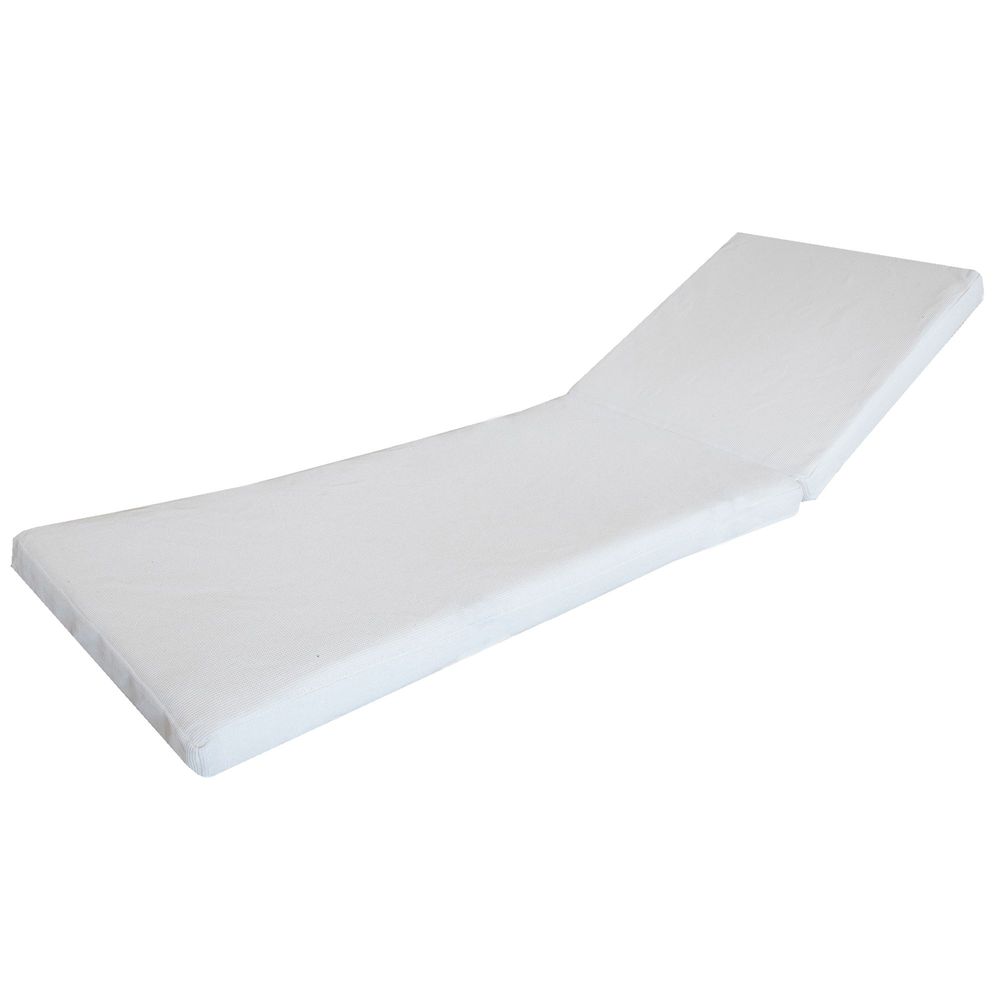 Equipements espace extérieur - Matelas extérieur pour transat - déhoussable blanc - MX HOME