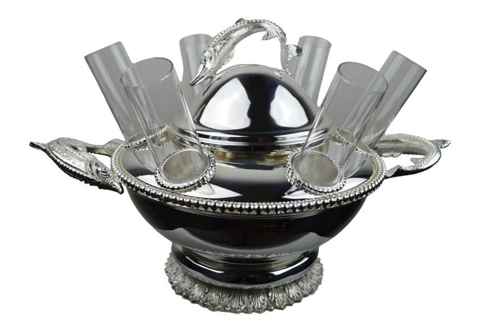 Bols - Ensemble de bols à caviar avec 6 verres à vodka - FRANCO LAPINI 1963