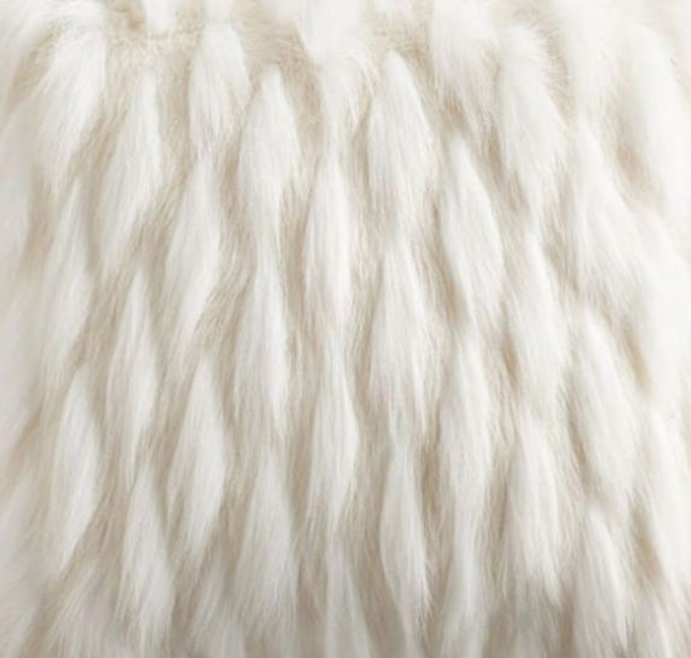 Chaises de jardin - Pouf en fausse fourrure blanc - MX HOME