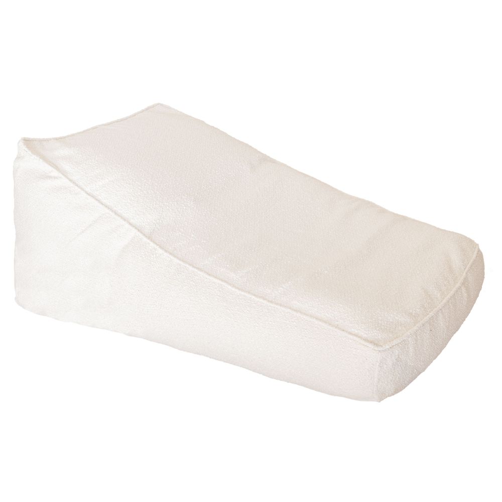 Chaises de jardin - Pouf lounge bouclette blanc crème - MX HOME