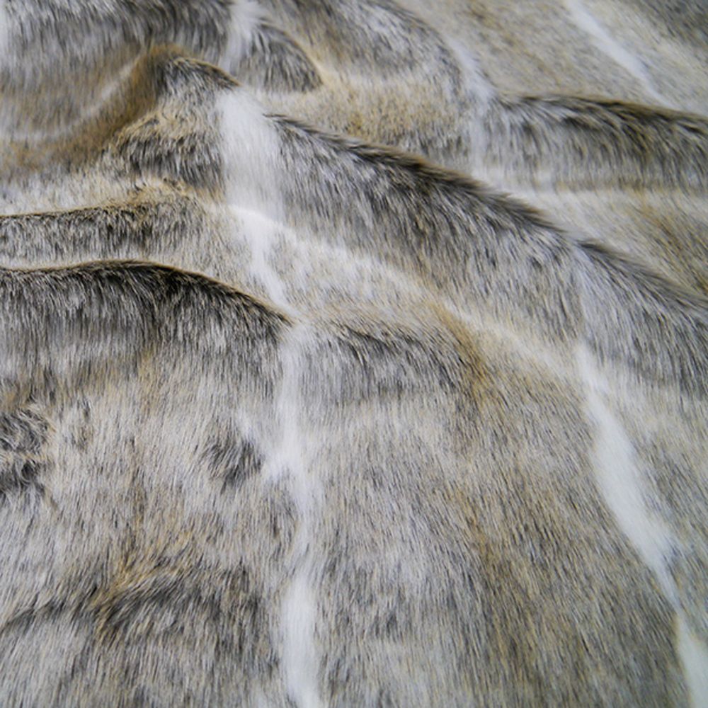 Outdoor decorative accessories - Light brown faux fur pyramid cushion - MX HOME