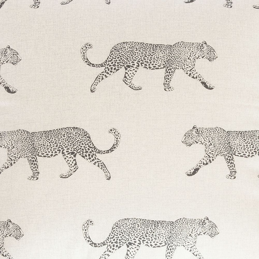 Outdoor decorative accessories - White cotton cushion with black tiger pattern - MX HOME