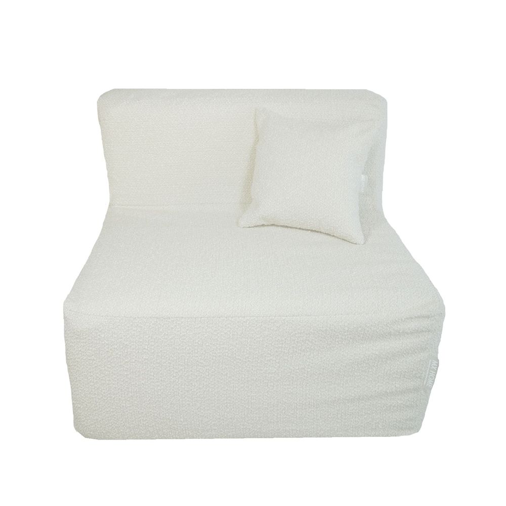 Fauteuils de jardin - Chauffeuse déhoussable en laine bouclée - MX HOME
