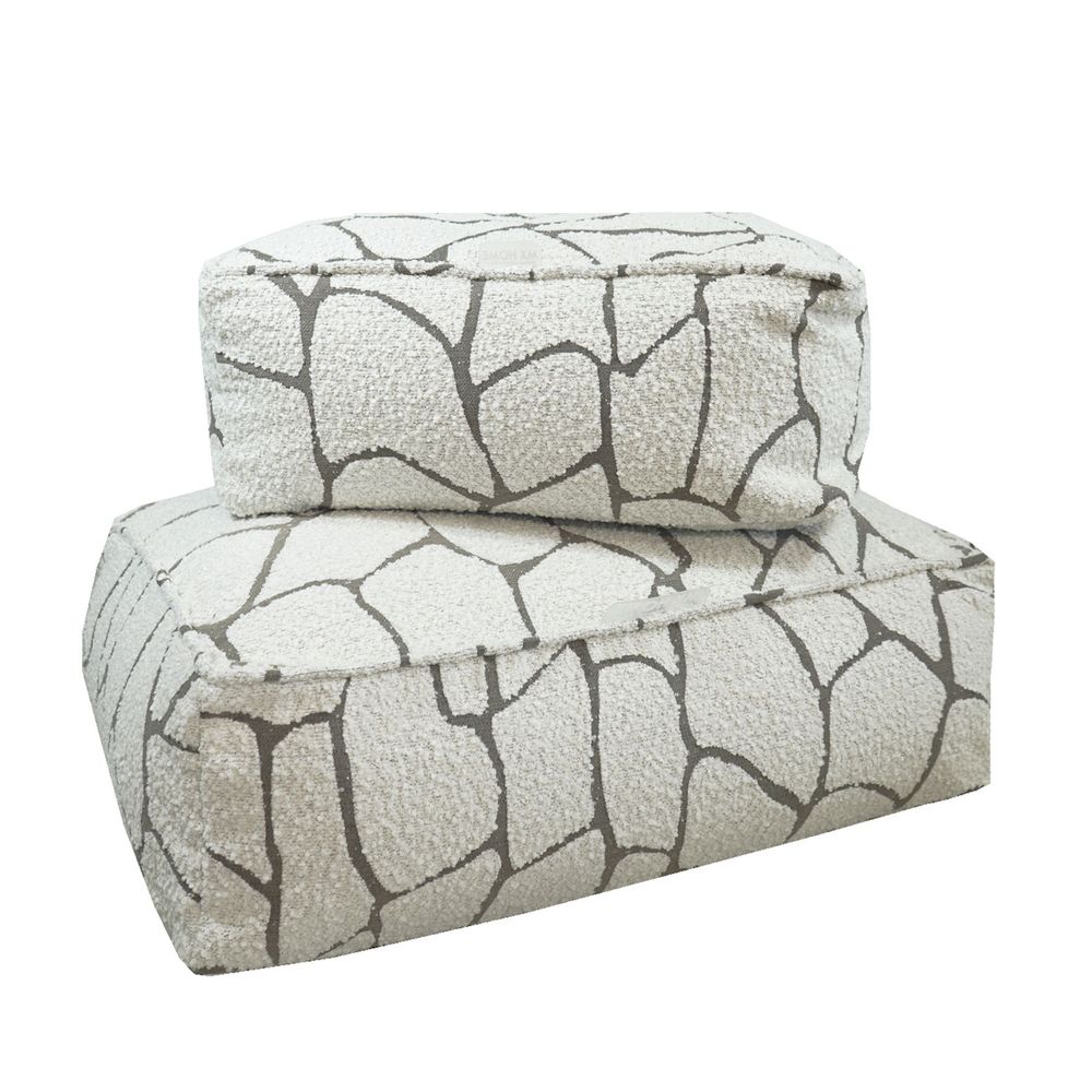 Outdoor space equipments - Floor cushion with removable cover M - designer curly wool - MX HOME