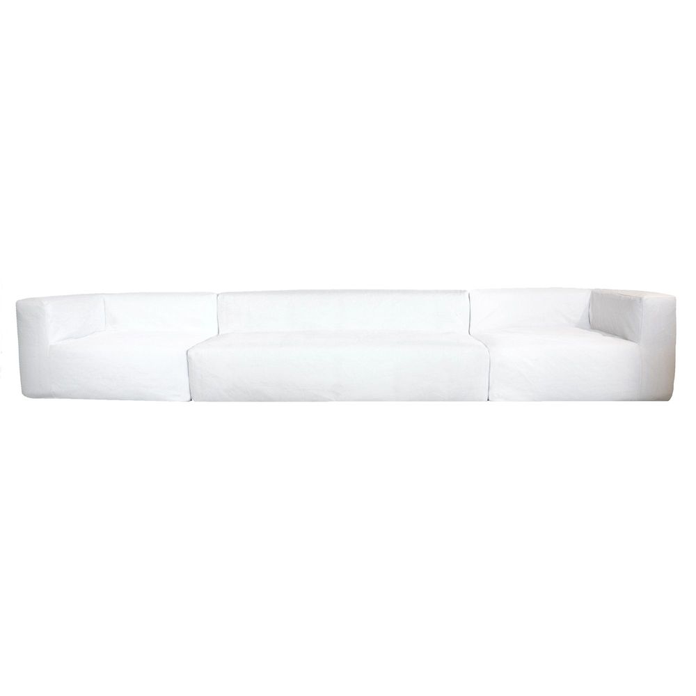 Lawn sofas   - Modular sofa - Removable cover 5/6 seats - White - Outdoor - MX HOME