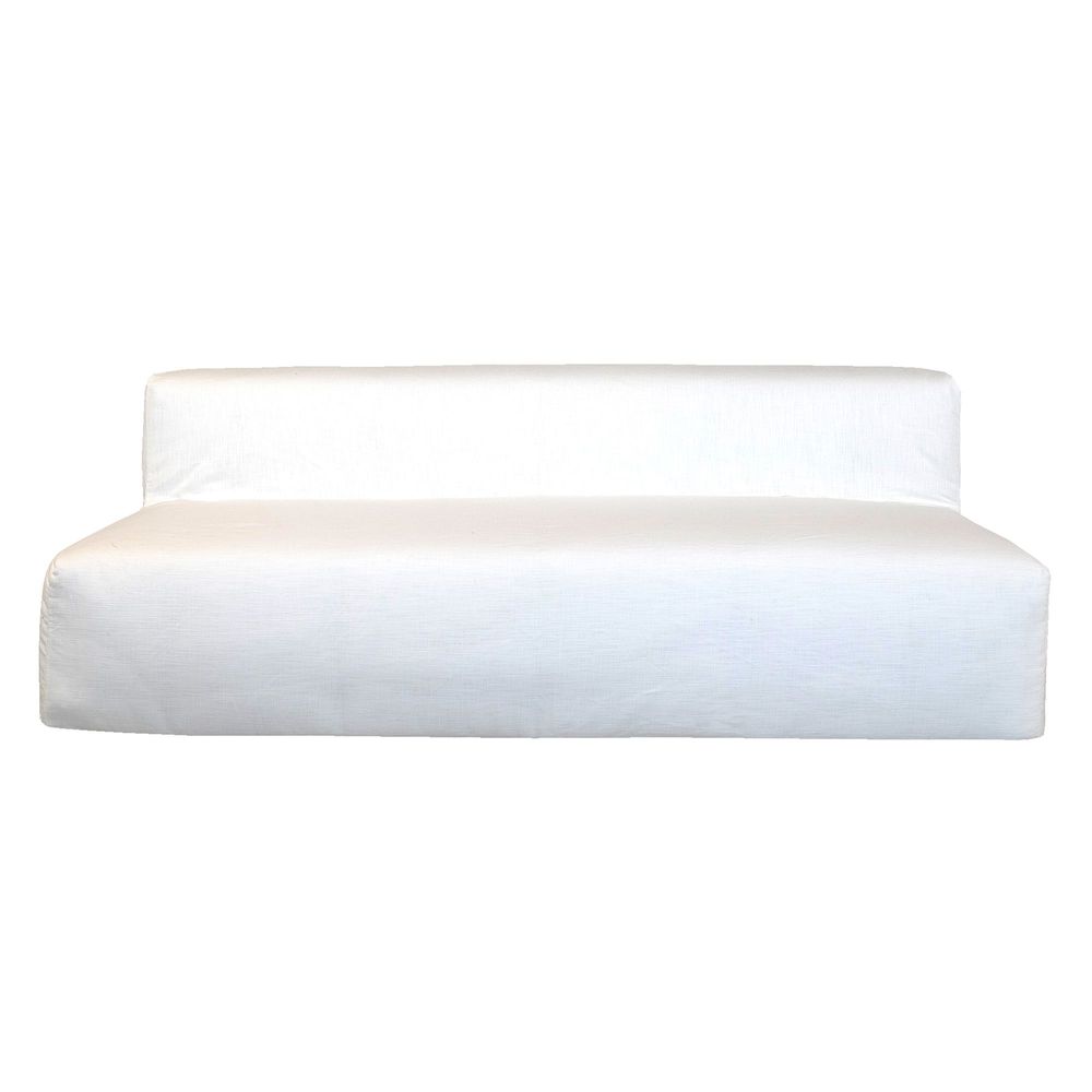 Canapés de jardin - Canapé banquette modulable - Déhoussable 3 places- Coton lavé - MX HOME