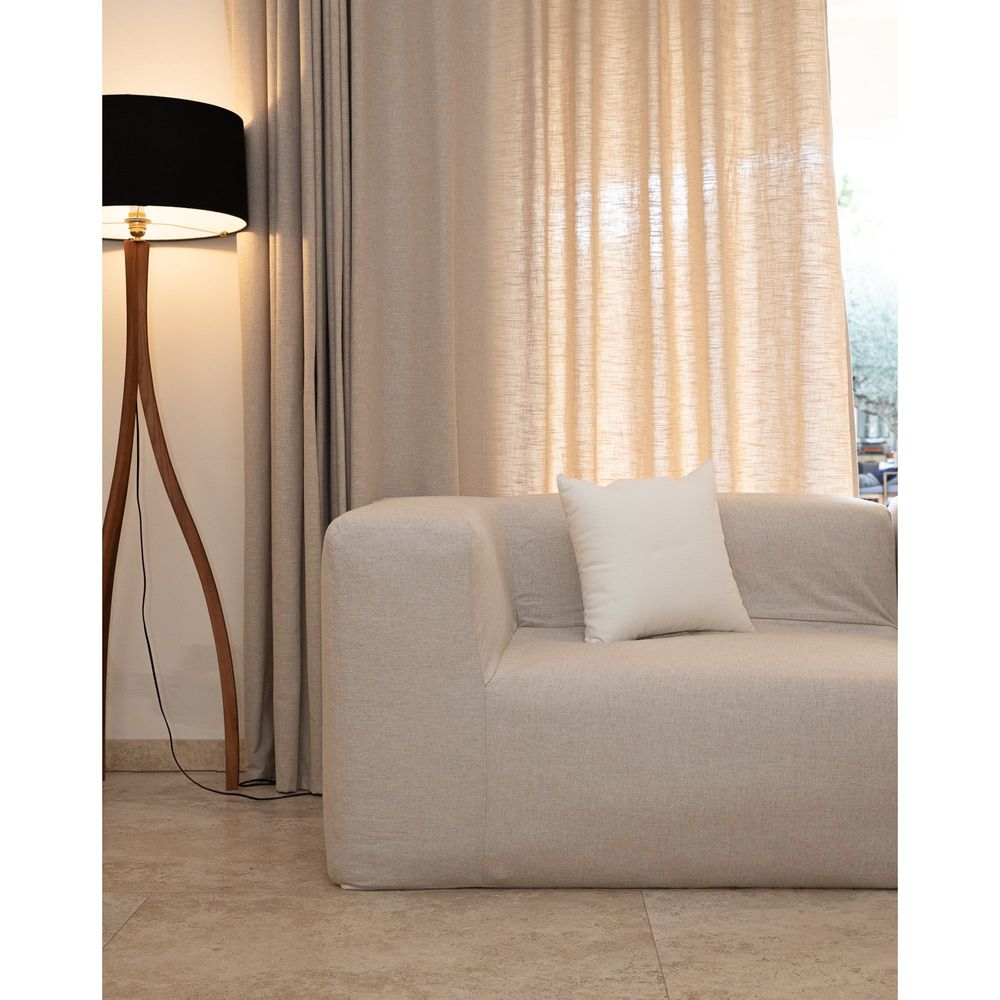 Canapés de jardin - Canapé modulable - Déhoussable 3 places - Lin naturel - MX HOME
