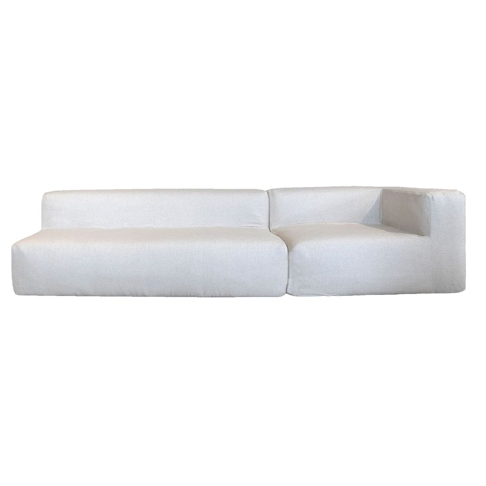 Lawn sofas - Modular sofa - Removable 4/5 seater cover - Natural linen - MX HOME