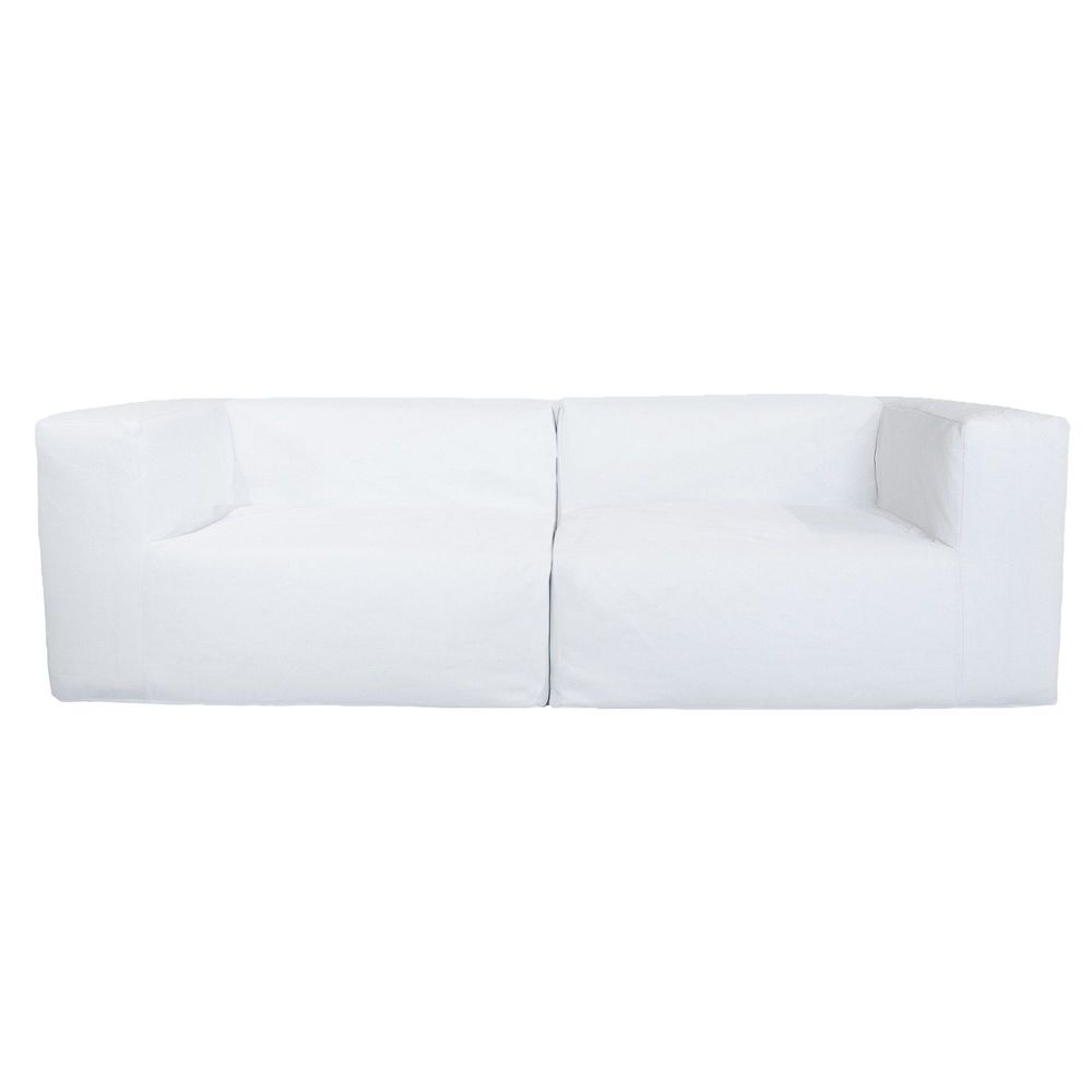 Canapés de jardin - Canapé modulable - Déhoussable 3 places- Blanc - Extérieur - MX HOME