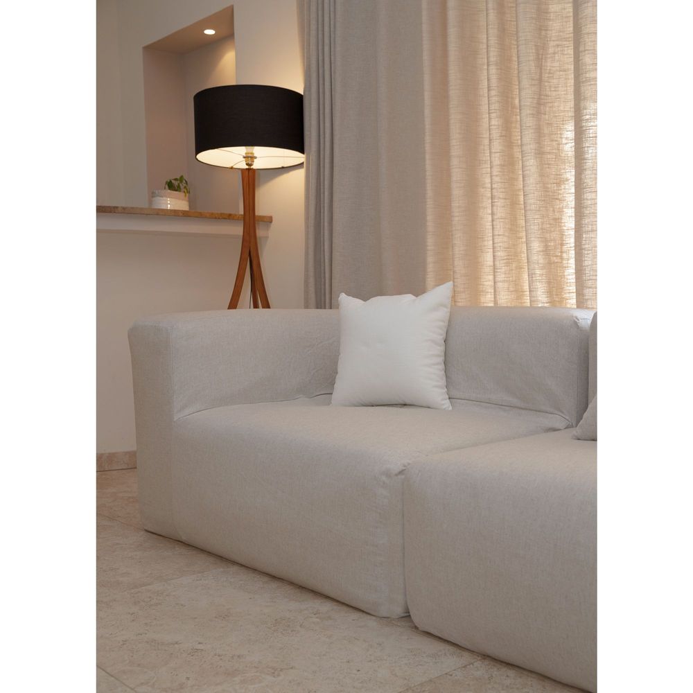Lawn sofas - Modular sofa - Removable 4/5 seater cover - Natural linen - MX HOME