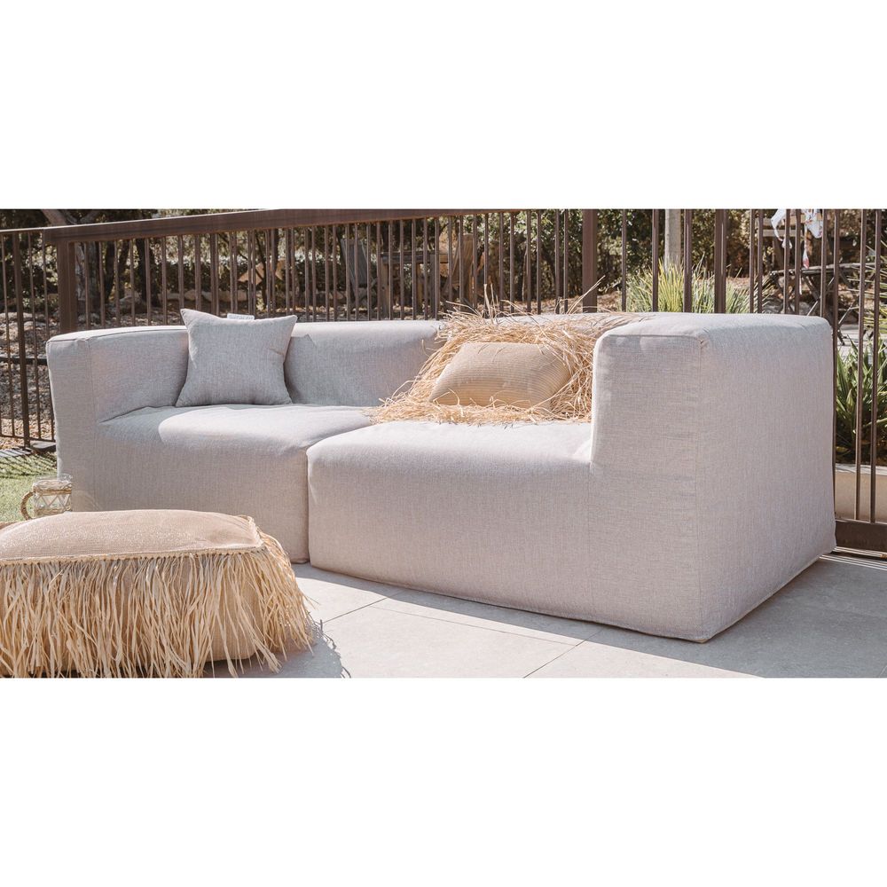 Canapés de jardin - Canapé modulable - Déhoussable 3 places- Effet Lin Extérieur - MX HOME