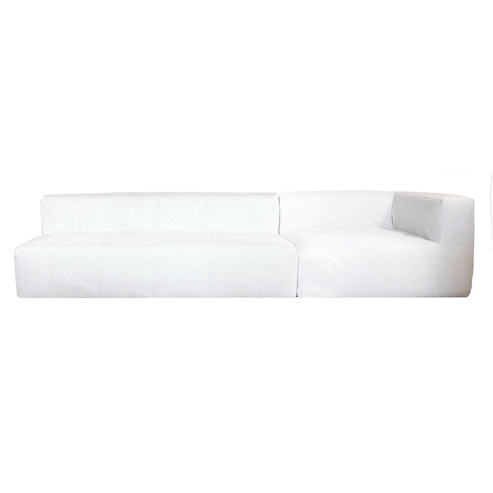 Lawn sofas - Modular sofa - Removable cover 4/5 places - White - Outdoor - MX HOME