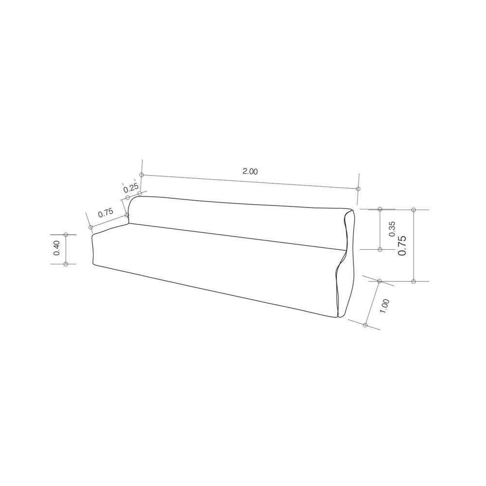 Canapés de jardin - Canapé banquette modulable - Déhoussable 3 places - Lin rayé - MX HOME