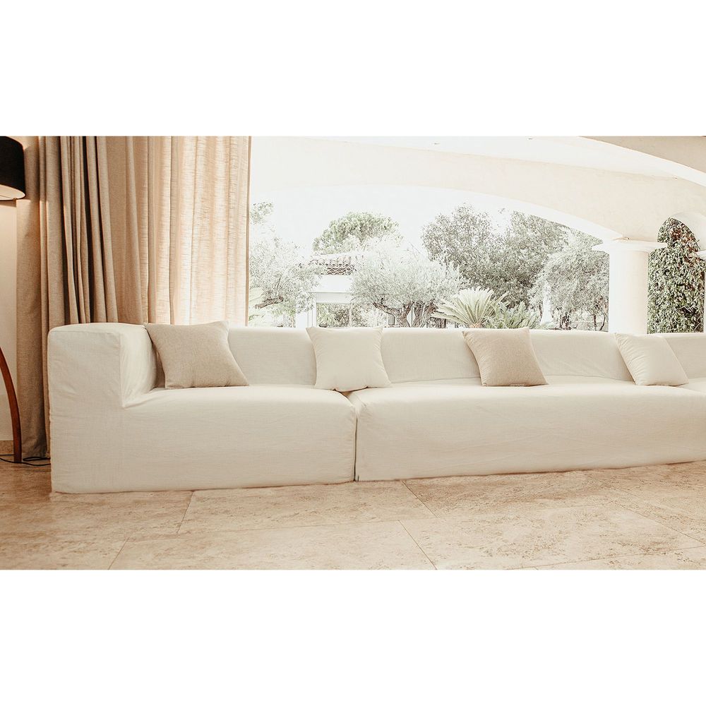 Lawn sofas - Modular sofa - Removable 4/5 seater cover - Washed cotton - MX HOME