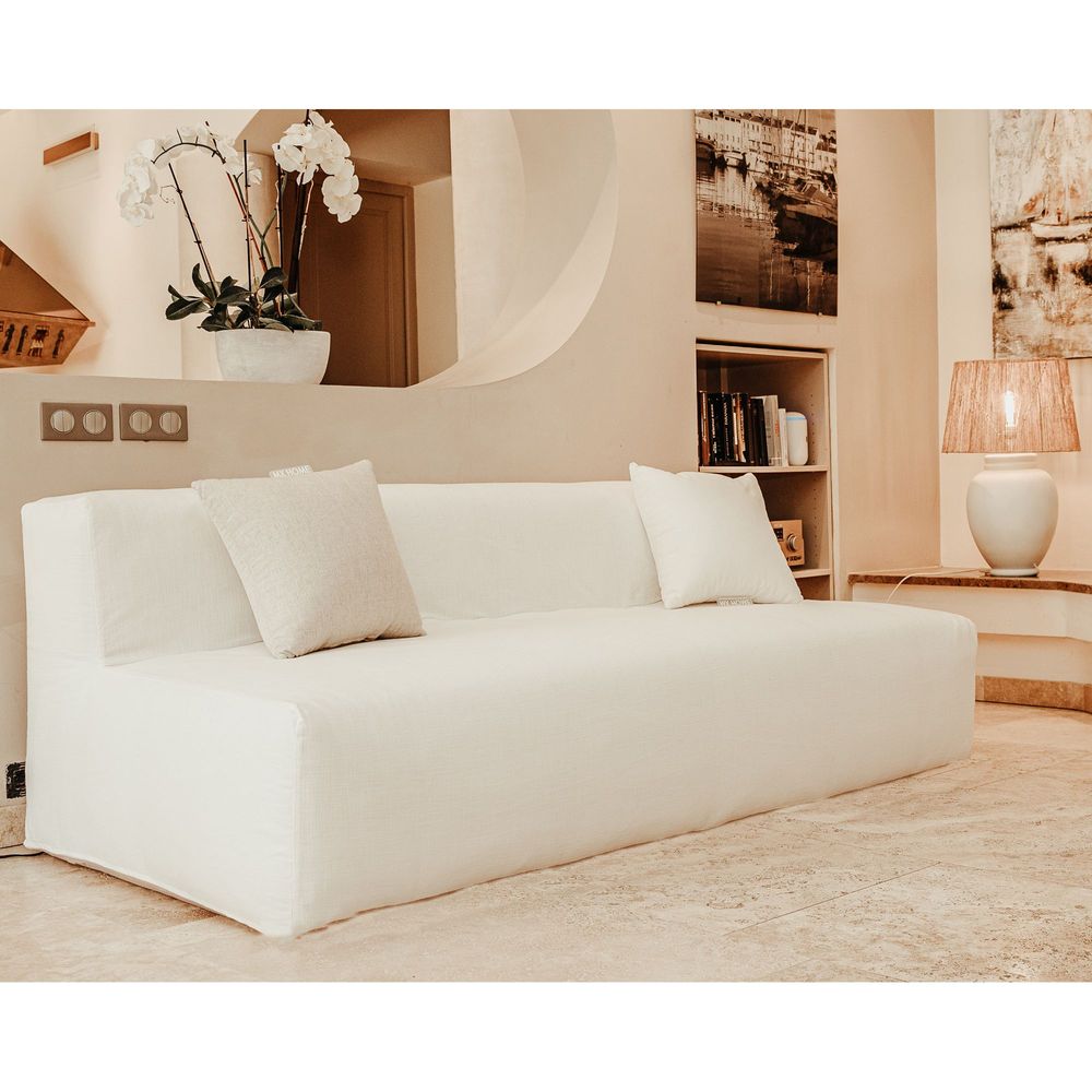 Lawn sofas - Modular sofa - Removable 4/5 seater cover - Washed cotton - MX HOME