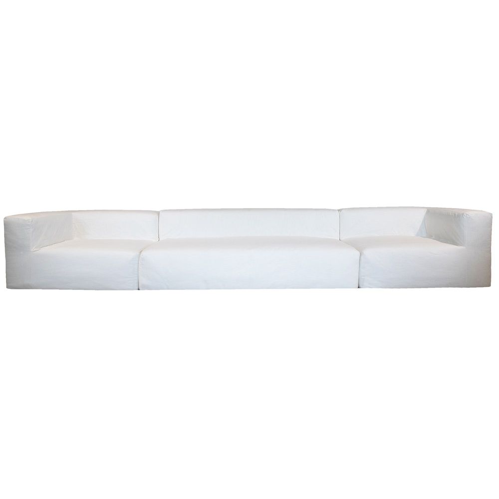 Lawn sofas - Modular sofa - Removable 5/6 seater cover - Washed cotton - MX HOME