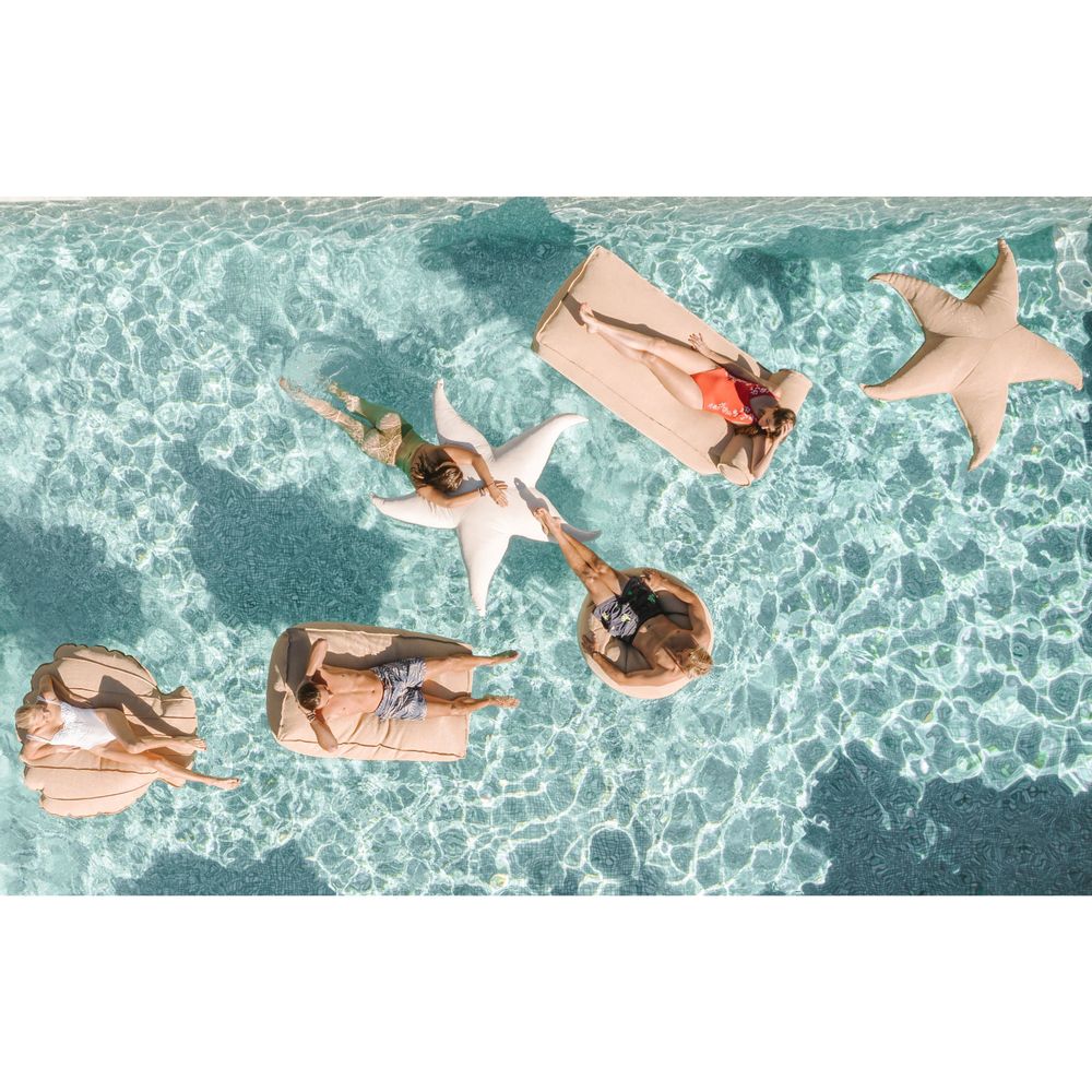 Outdoor space equipments - Floating outdoor starfish pouf with removable raffia effect cover - MX HOME